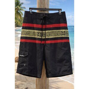 Mens First Wave Surf Roundtree & Yorke Board Shorts Swim Trunks 30 Hawaii Tribal